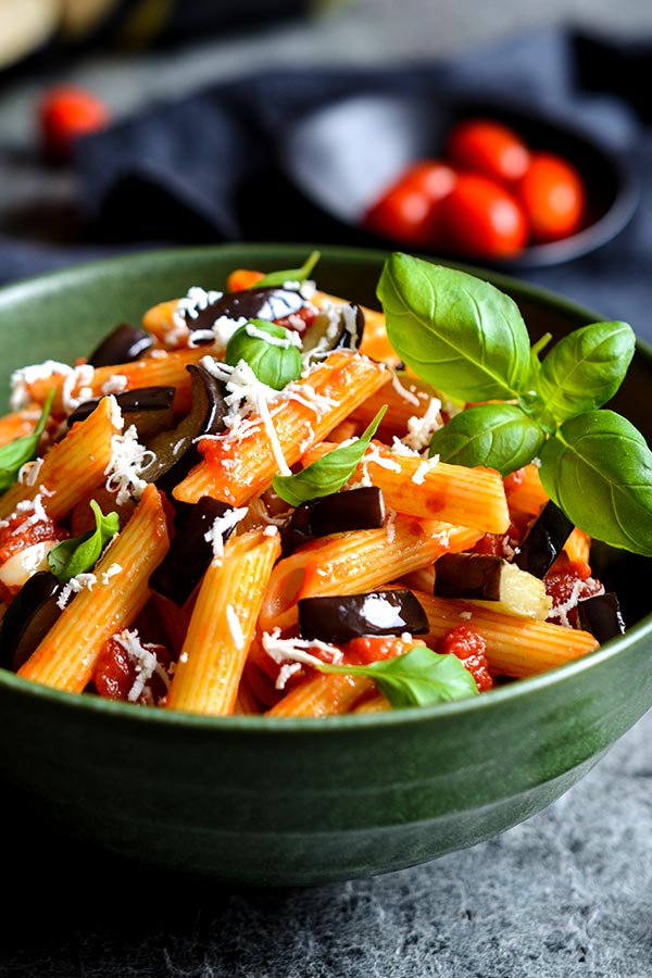 Pâtes à la Norma avec penne