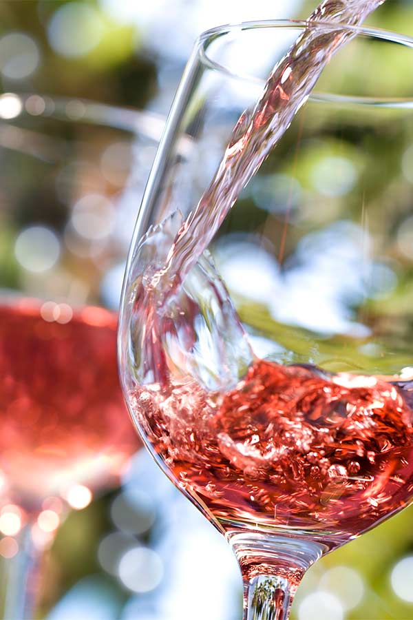 Rosato dans le verre