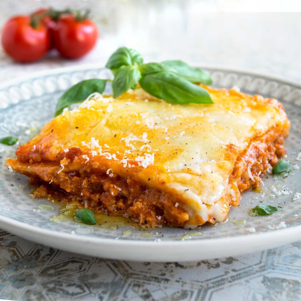 Ein Stück Lasagne