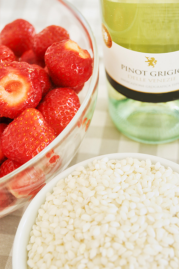 Ingrédients pour le Risotto aux fraises