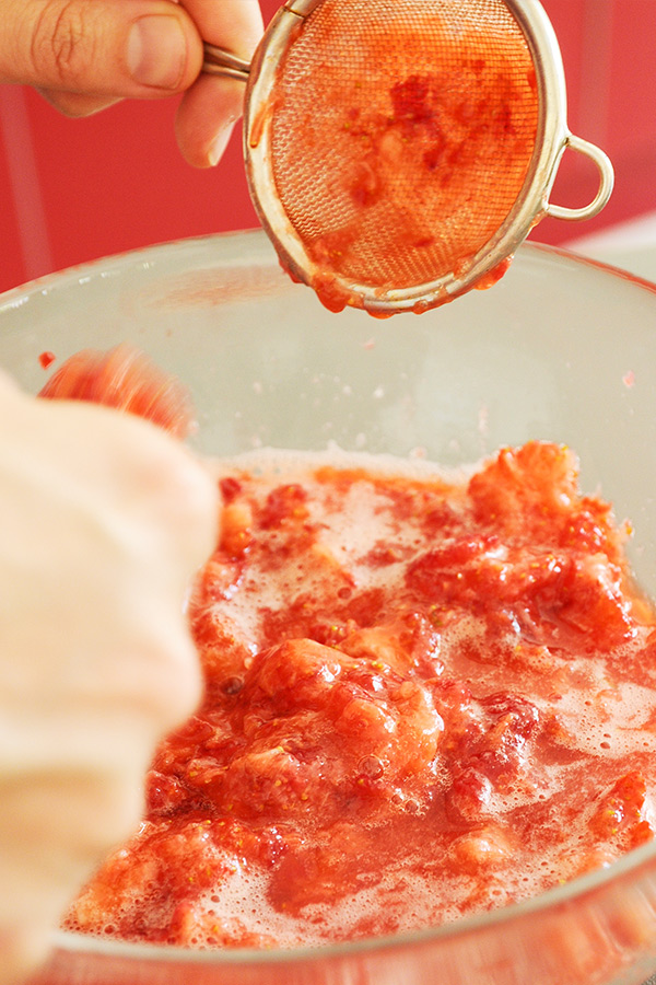 Purée de fraises pour Risotto