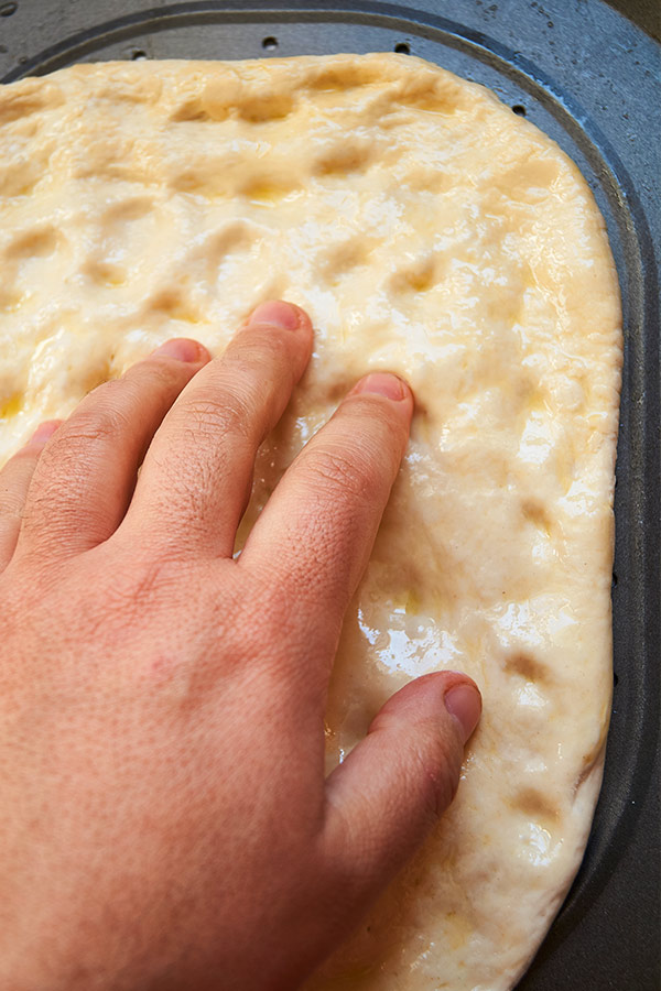 Pâte pour Focaccia aux tomates