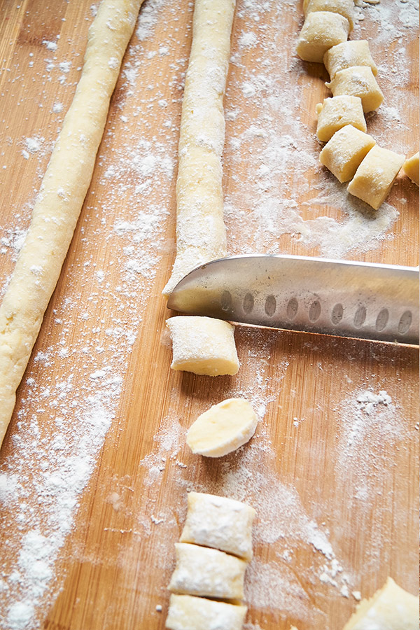 Gnocchi schneiden