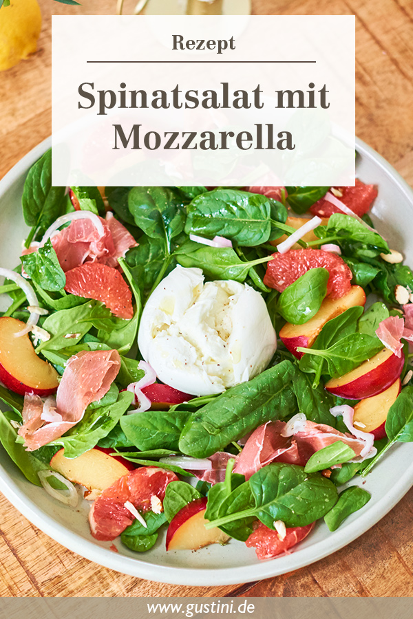 Salade d'épinards avec mozzarella