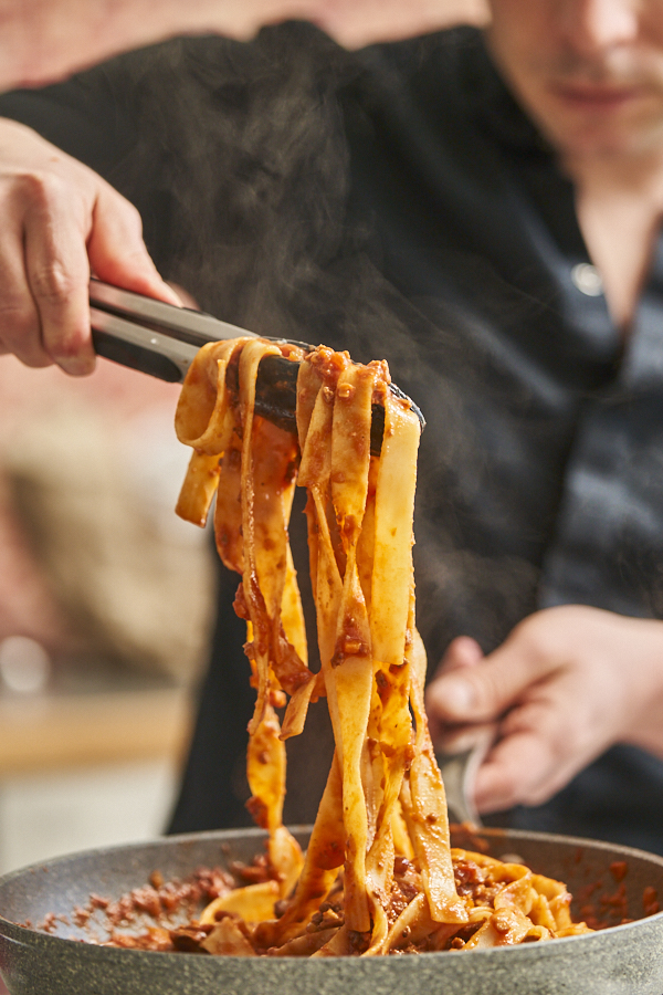 Photo appétissante - Sauce adhérant aux Tagliatelles