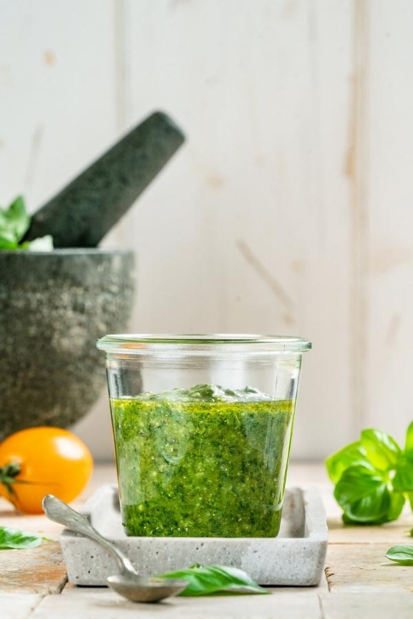 Pesto Genovese dans un bocal