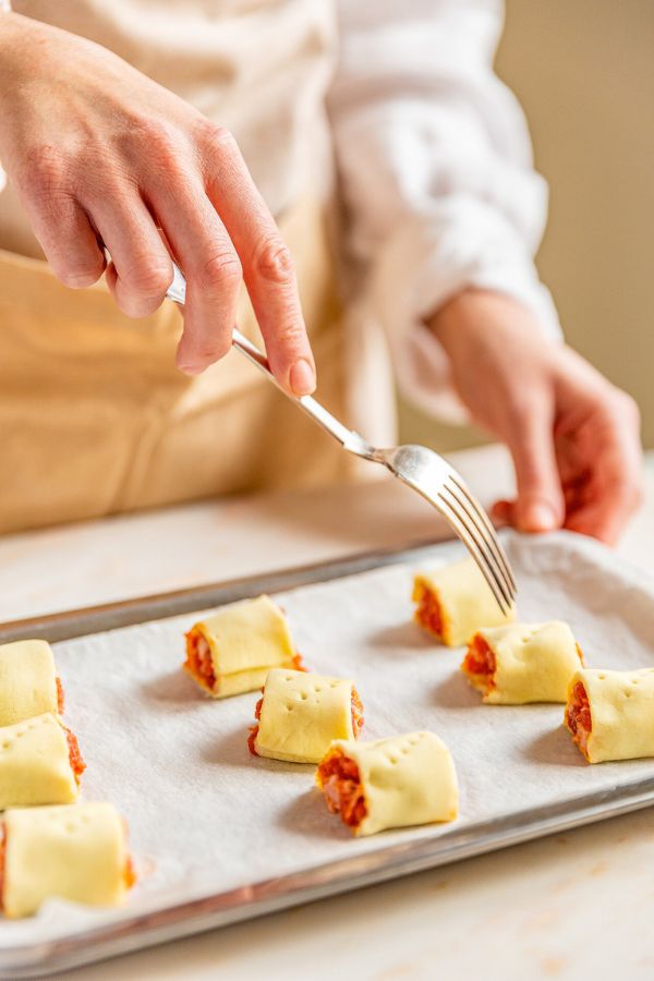 Saucisses en croûte portionnées