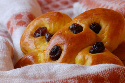 Schwedisches Weihnachtsgebäck - Lussekatter