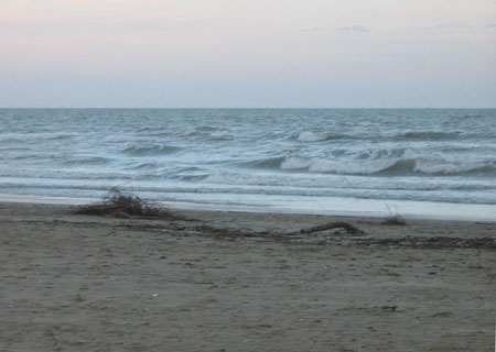 Strand_Rimini Der Strand in Rimini - im Winter nicht ganz so überfüllt.