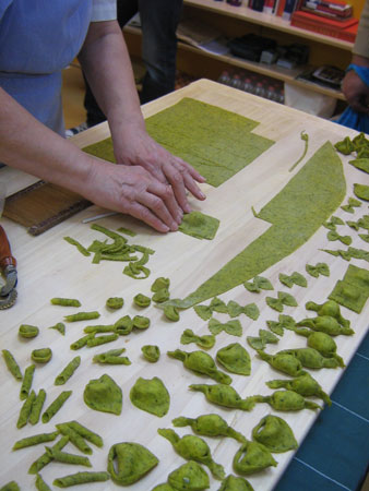 Grüne Pasta im Detail Grüne Pasta im Detail
