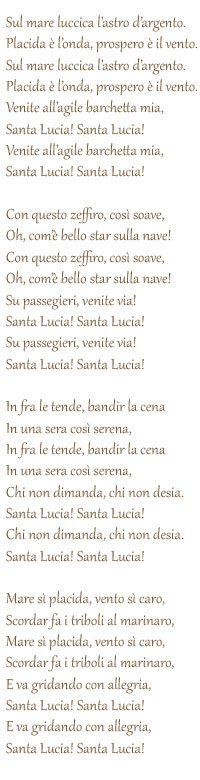 Weihnachtslied Santa Lucia