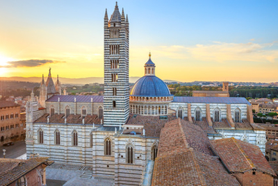 Siena im Sonnenuntergang