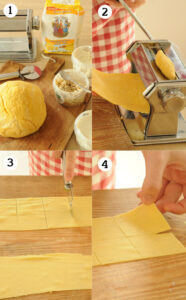 Tortellini selber machen - den Teig ausrollen