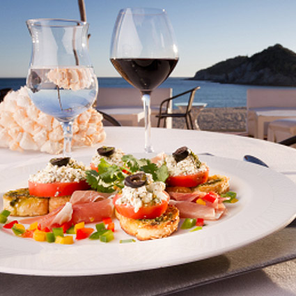 Essen am Strand