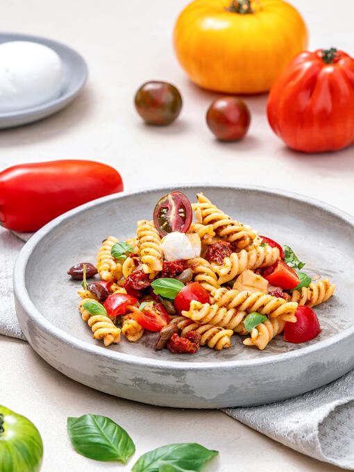 Italienischer Nudelsalat – mit Kirschtomaten