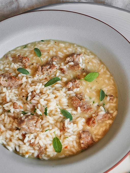 Salsiccia-Rezept für würziges Risotto