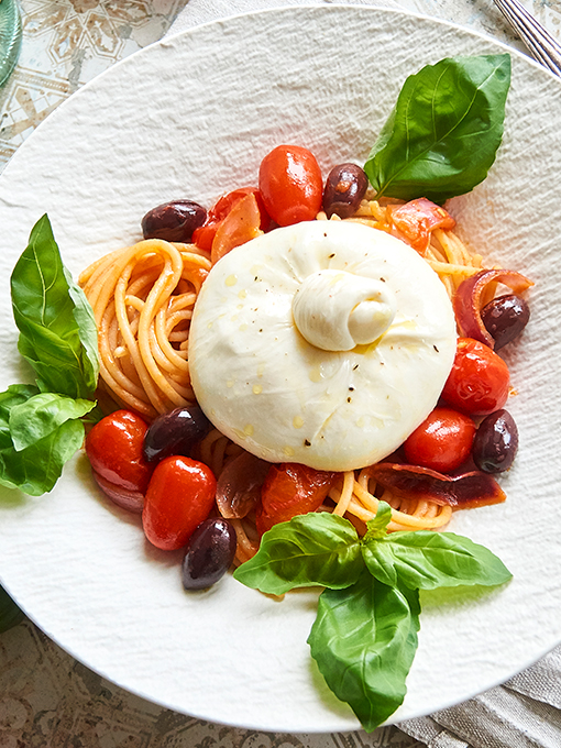 Spaghetti Burrata Rezept