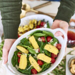 Mozzarella-Sticks auf Salat