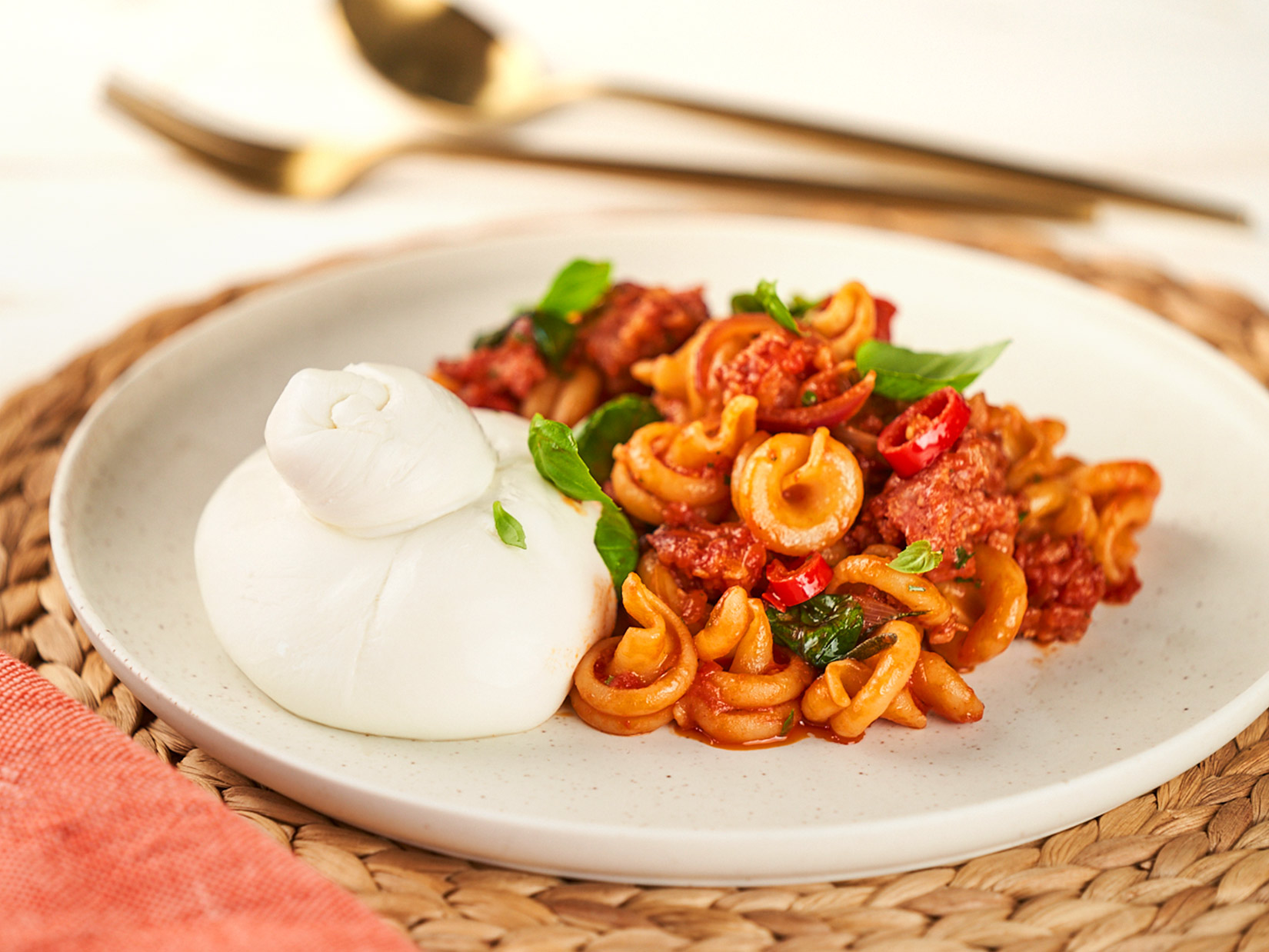 Pasta Salsiccia und Burrata – Rezept