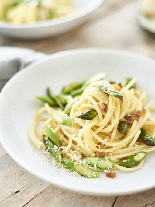 Spargel Pasta – grüne Carbonara