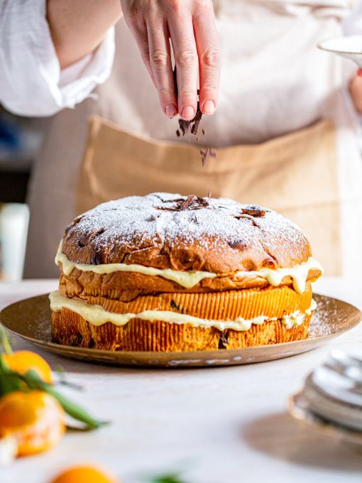 Weihnachtsdessert – Panettone mit Tiramisucreme