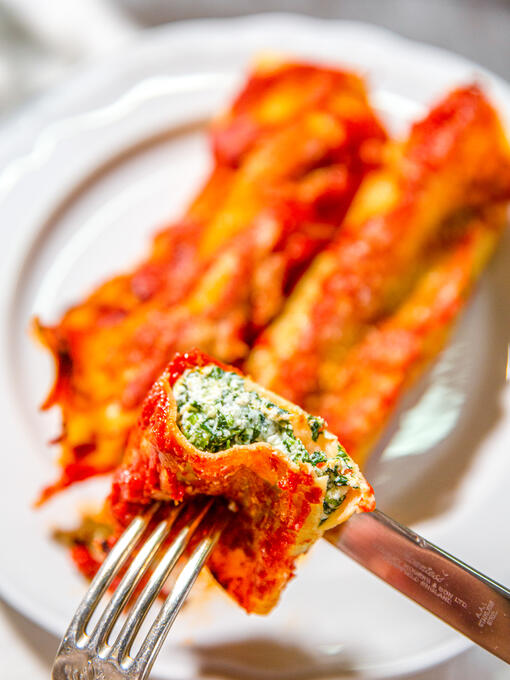 Cannelloni mit Spinat und Ricotta 