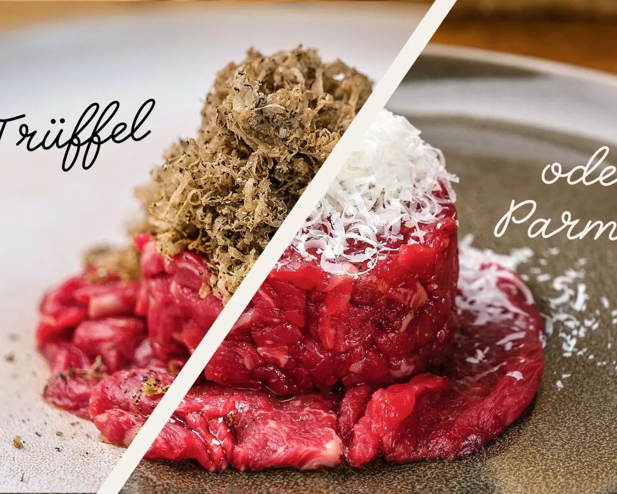 Rezept: Carne Cruda all albese mit Trüffel oder Parmesan