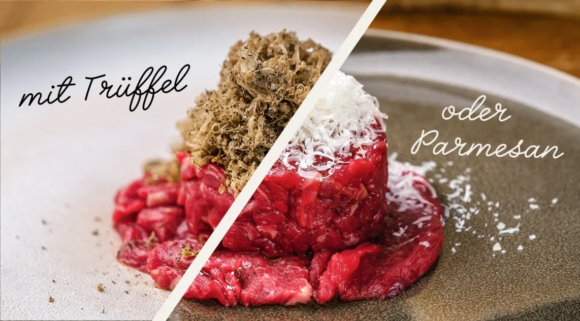 Rezept: Carne Cruda all albese mit Trüffel oder Parmesan