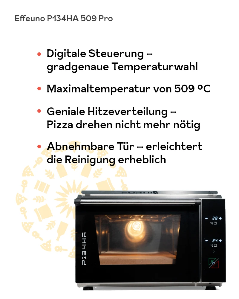 Effeuno P134HA 509 Easy Pro – mit passenden Accessoires arrangiert