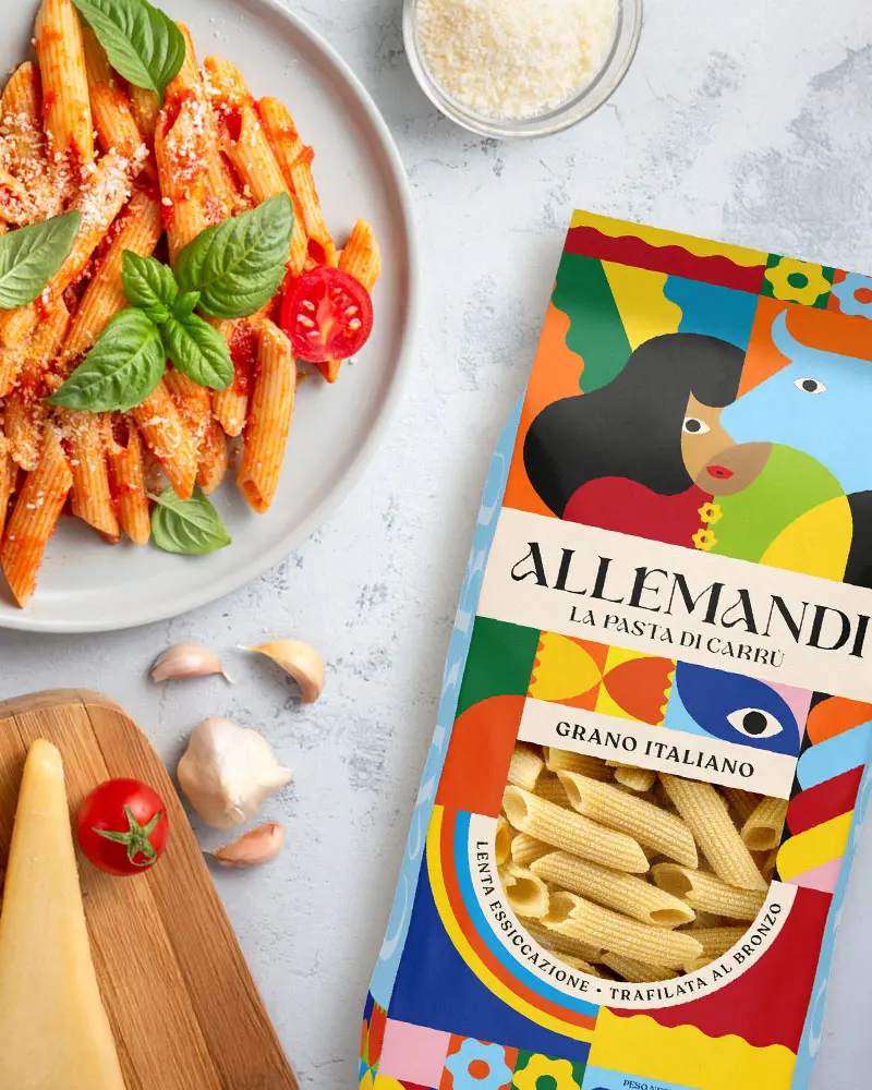 Penne Rigate - Premiumpasta – ansprechend in Szene gesetzt