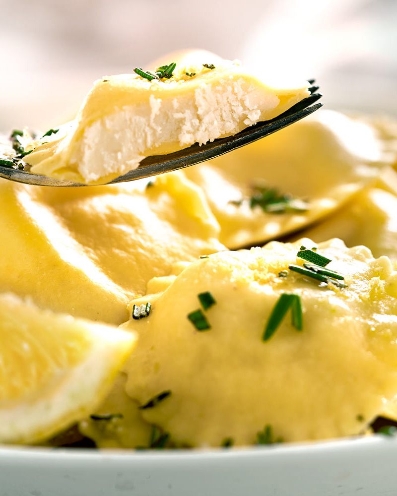 Girasoli mit Zitrone und Ricotta Girasoli mit Zitrone und Ricotta