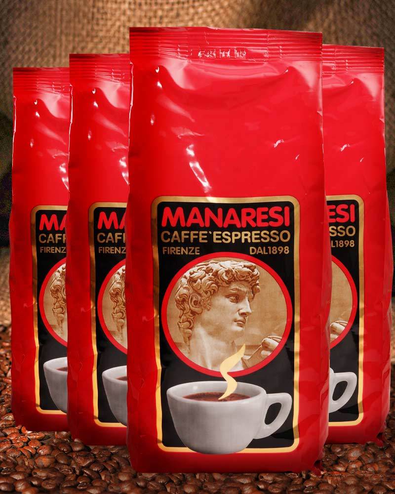 Sparset Espresso Rosso, ganze Bohnen - 4 x 1 kg 