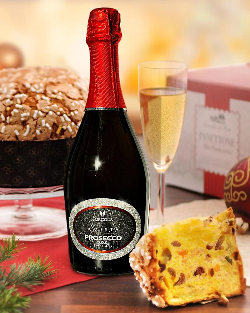 Prosecco mit Panettone - Geschenkset Prosecco mit Panettone - Geschenkset – ansprechend in Szene gesetzt