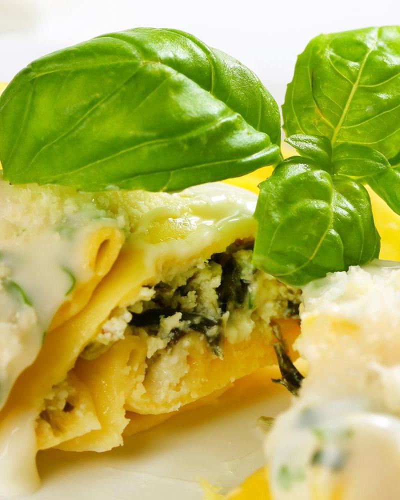 Große Tortellini mit Ricotta und Spinat Große Tortellini mit Ricotta und Spinat