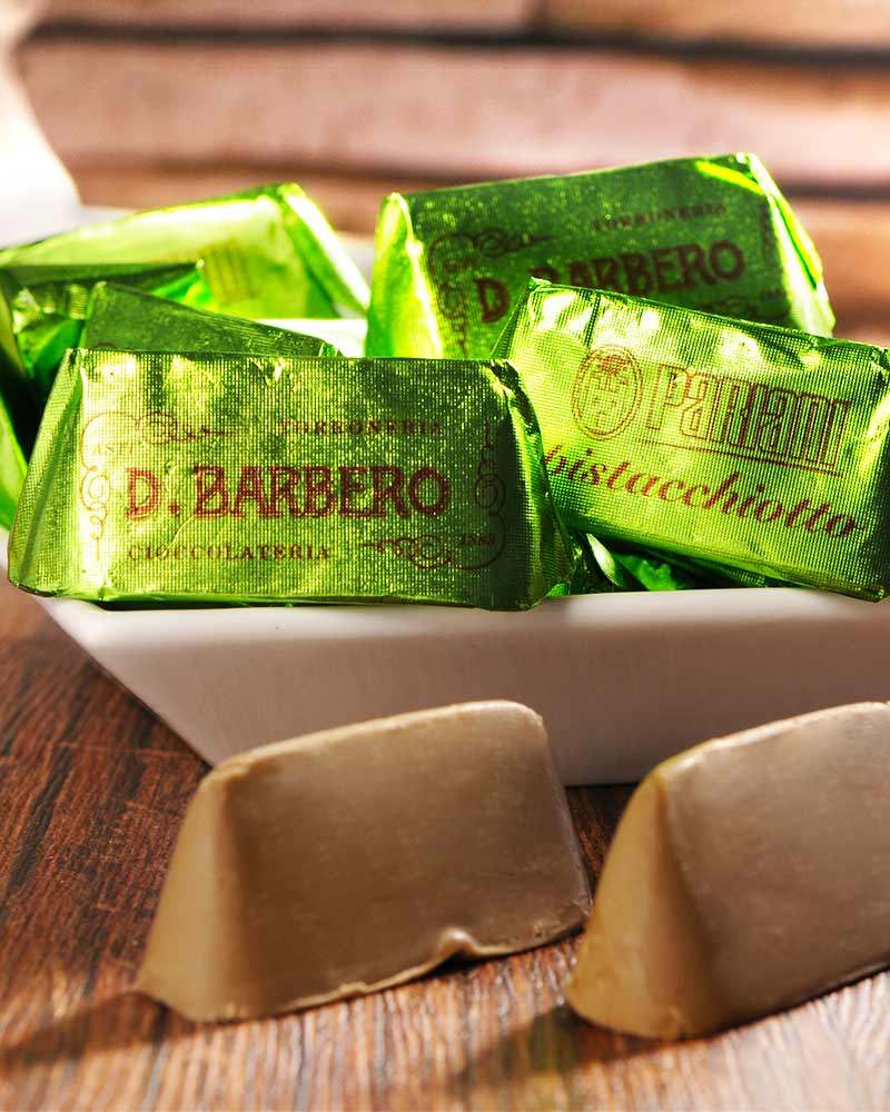 Gianduiotti Pistazie Zartschmelzende Pistazienpralinen