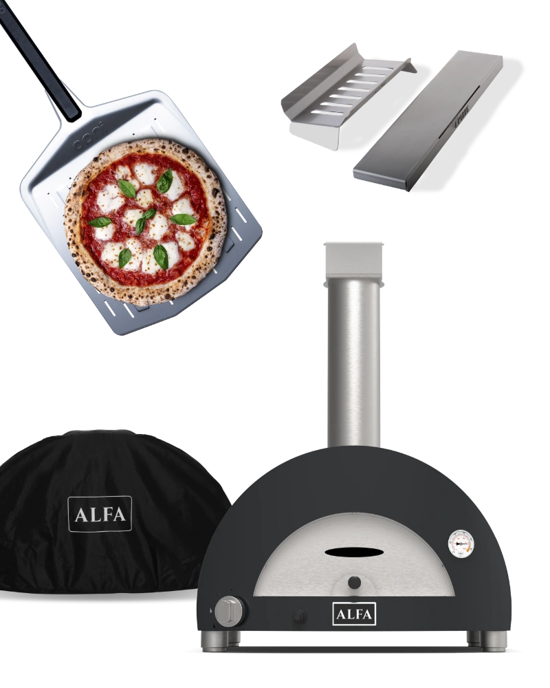 Alfa Forni Moderno 1 - Pizzaofen-Sparset (grau)