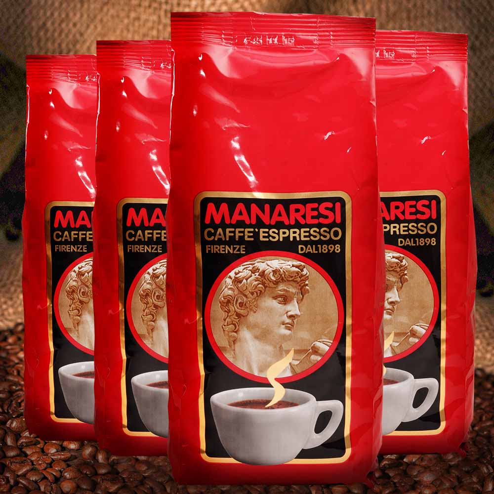 Sparset Espresso Rosso, ganze Bohnen - 4 x 1 kg 