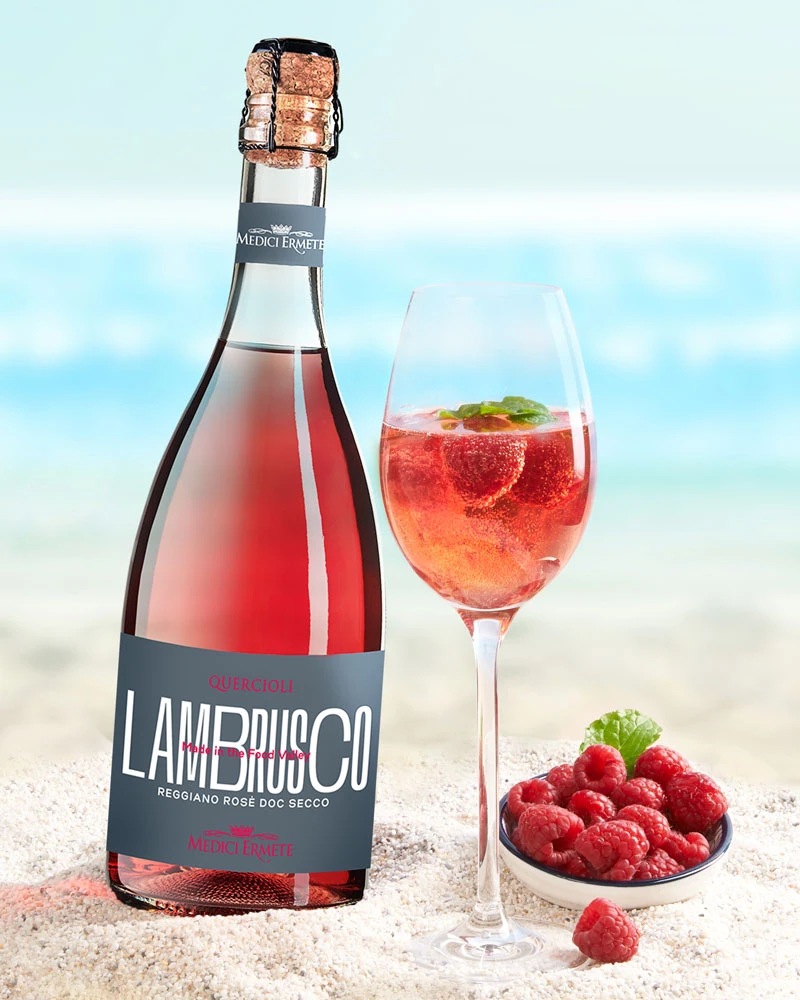 Lambrusco Reggiano DOC Rosato Secco – ansprechend in Szene gesetzt