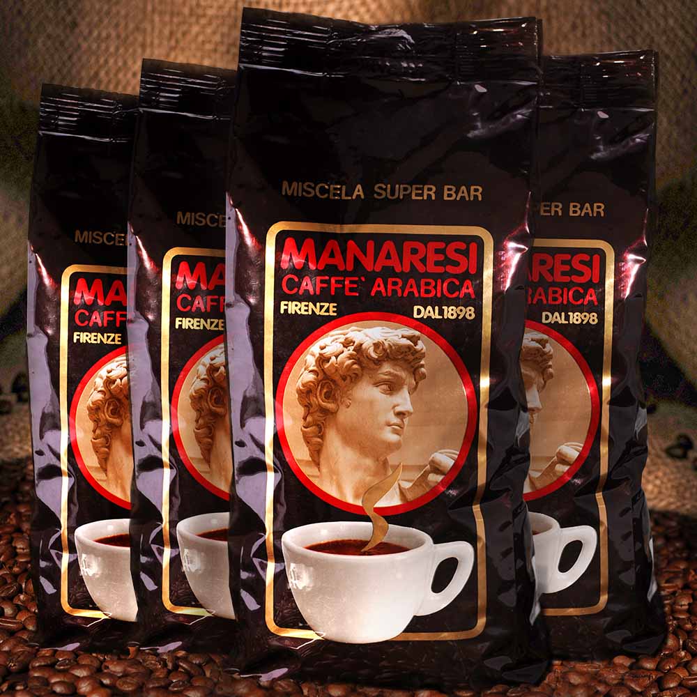 Sparset Espresso Super Bar Brown, ganze Bohnen - 4 x 1 kg 