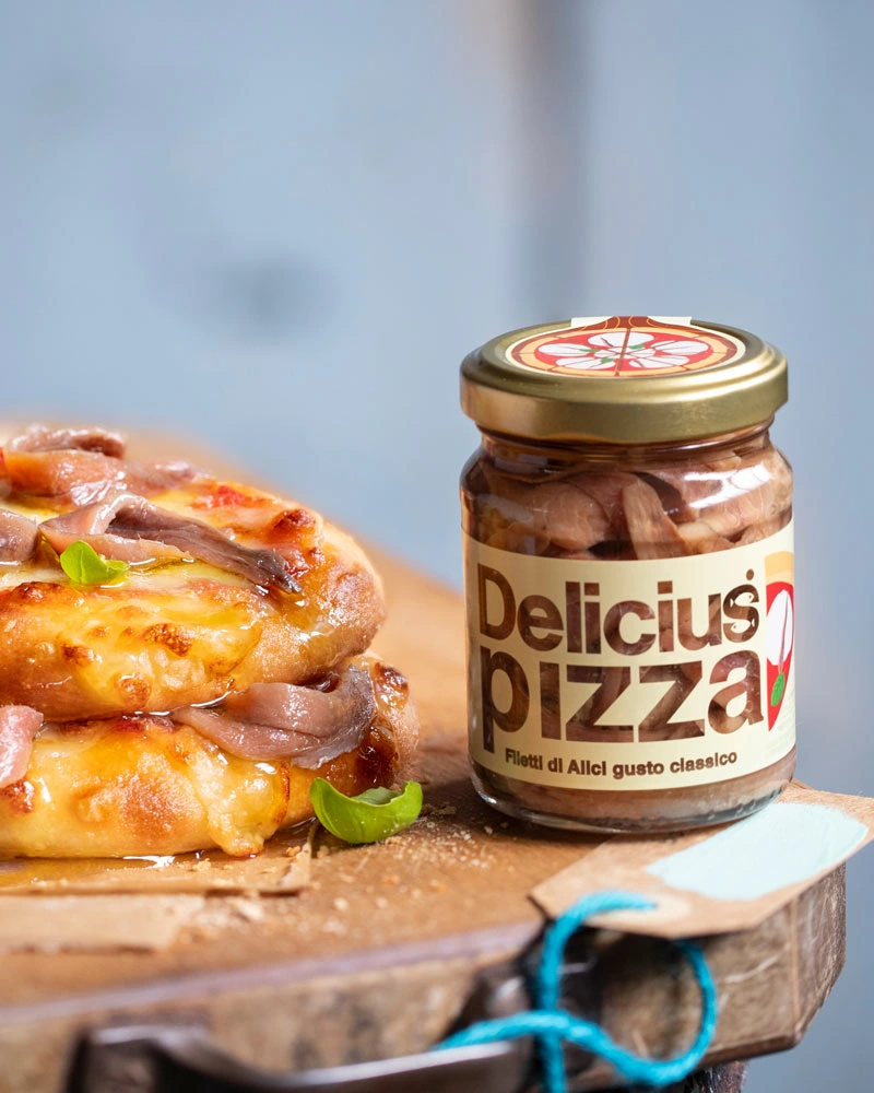 Sardellenfilets - für Pizza Sardellenfilets - für Pizza – ansprechend in Szene gesetzt