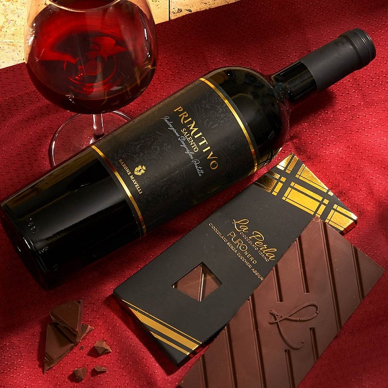 Italienisches Geschenkset Aus Wein Schokolade Geschenkideen Gustini Feinkost