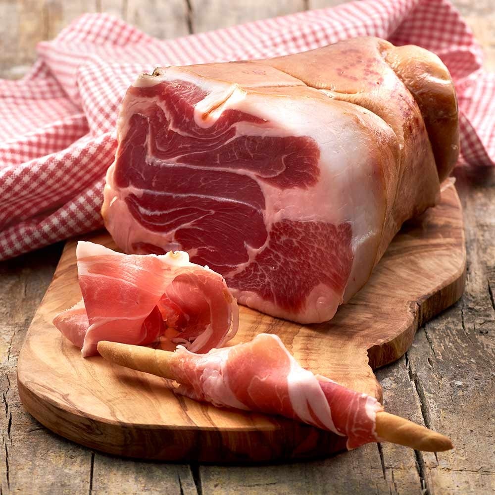 Parmaschinken DOP marmoriert Gustini Feinkost