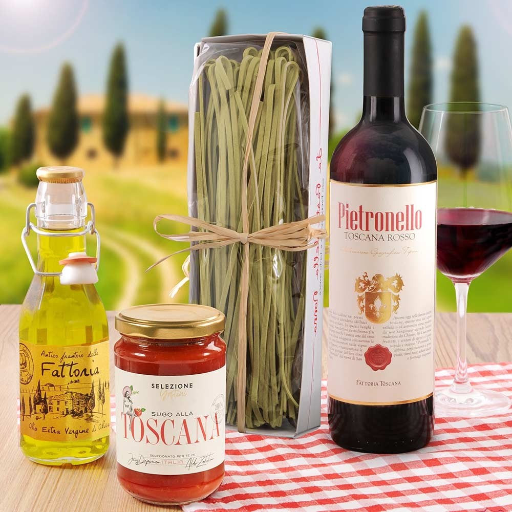 Geschenkset aus Italien - Pasta, Sugo, Öl und Wein | Geschenkideen ...