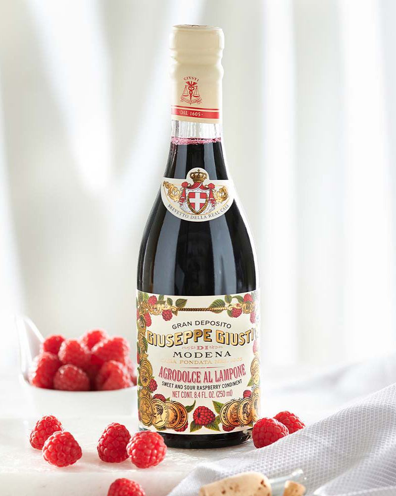 Agrodolce mit Himbeeren Agrodolce mit Himbeeren