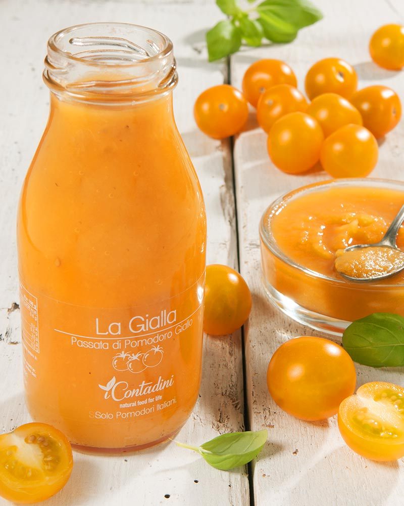 Passata aus gelben Tomaten Passata aus gelben Tomaten